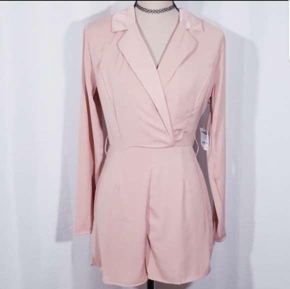 Charlotte Russe Pants - Charlotte Russe blush long sleeves romper.  Sz S